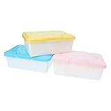 ULDIGI 3 Stück Teiliges Feuchttücher Box Nachfüllbare Pp behälter mit Praktischem Deckel Staubdicht und Langlebig Geeignet für Babyzimmer Badezimmer und Unterwegs zur Farbe