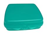 Tupperware Sandwich-Box Aufbewahrungsbox Brotdose quadratisch mit Scharnier und Verriegelung (grün)