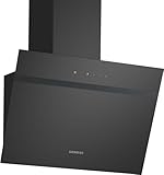 SIEMENS LC65KDK60 Wandesse iQ100, Dunstabzugshaube zur Wandmontage, 60cm breit, Intensivstufe, LED-Beleuchtung, touchControl, Metallfettfilter, Schwarz