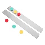 VALICLUD 2 Stück Magnetische Metallstreifen 375x50mm Selbstklebend Rahmenlose Edelstahl Pinnwand für Büro Küche Fotowand für Notizen und Erinnerungen