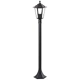 Brilliant spritzwassergeschützte Wegelampe - Standleuchte für den Außenbereich - Stehlampe mit 1x E27-Fassung für max. 40W - für den Garten aus Metall/Glas, in schwarz mit IP44-1m Höhe