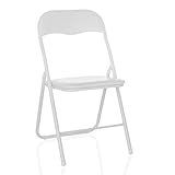 hjh OFFICE Klappstuhl gepolstert TUDELA Basic Besucherstuhl Faltstuhl klappbar, bis 120kg belastbar, Weiß