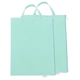 QUARKZMAN 2 Stück Reißverschluss-Aktenmappe 24,5 x 34cm Wasserdichte Oxford-Stoff A4-Reißverschluss-Dokumentenmappe Aufbewahrungsorganizer-Tasche Mit Griff Zur Organisation Hellgrün