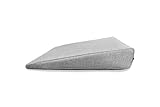 POKAR Keilkissen Stuhl Sitzkeil Ergonomisches Sitzkeilkissen Bürostuhl Kissen Orthopädisch Keilkissen Autositz Schaumstoff, Grau, 38 x 38 x 8/2 cm