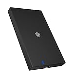 ICY BOX USB-C Festplattengehäuse für 2, 5 Zoll SSD/HDD mit USB 3.0 (5 Gbit/s), Externes SATA Gehäuse, Werkzeuglos, SSDs bis 9, mm Höhe, USB-A Adapter, IB-200T-C3, Schwarz