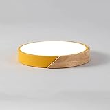 QTYQWC Kronleuchterleuchte, 24 W LED-Unterputz-Deckenleuchte, nordische Macaron-Deckenleuchte aus massivem Holz, dreifarbige Dimmung der Beleuchtungskörper, 3000 K/4500 K/6000 K, Unterputzleuchte für