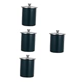 MUCKLILY 4 Stück Aschenbecher Gegen Flugasche Standaschenbecher Für Den Außenbereich Aschenbecher Für Zu Hause Zigarettenaschenbecher Ascheeimer Dark Green Rostfreier Stahl