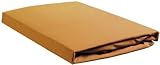 Ambiante Renforcé-Spannbettlaken für 35cm hohe Matratzen Cotton Uni Farbe Ochre Größe 160x200