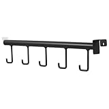 TOKIDNY Regalhaken Metall 5 Stück Pack Schwarz Klemmbare Drahtregalhaken für Supermarkt und Einzelhandelsregale Hohe Tragfähigkeit Vielseitig mit Mehreren Schlitzen für Verkaufsdisplays