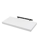WOLTU Wandboard Wandregal CD DVD Regal Bücherregal Schweberegal Holz Board 120x22.9x3.8cm Weiß für Büro, Wohnzimmer, Schlafzimmer, Küche RG9315ws