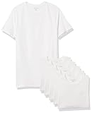 Amazon Essentials Herren Unterhemd mit Rundhalsausschnitt, 6er-Pack, Weiß, M