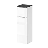 Vicco Midischrank Otis, Weiß Hochglanz/Anthrazit, 30 x 95 cm