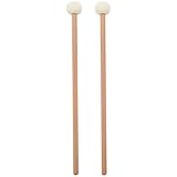 Wanjorlay 2 StüCke Doppel Kopf Trommel Becken Gong Mallet Soft Hammer Sticks SchläGel Rods Filz Hammer 385Mm