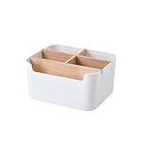 5 Fächer Bambus Tisch Organizer Desktop Stationery Storage Box Desktop Mehrzweck Aufbewahrungsbox Kann Als Aufbewahrungsbox FüR Smartphones, Kosmetika, Stifte, Kleine GegenstäNde Verwendet Werden