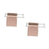 2 Stück Badezimmer Doppelstangen Handtuchhalter Handtuchständer Badezimmer Handtuchhalter Handtuchhalter Für Küchenschrank Dusche Handtuchhalter Badetuchhalter Für Alipis