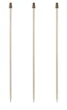 Windhager Rosenkugelstab SET, Holzstab für Gartenkugeln, Holz-Stab für Glaskugeln, mit Korkaufsatz, für Rosenkugeln mit 12 -16 cm, 3 Stück, 100 cm, 89142