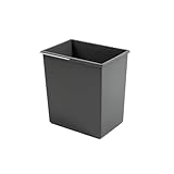 Hailo Inneneimer 1220969 grau 20 Liter | Ersatz-Inneneimer für SOLO Abfallsammler | Kunststoff mit Henkel verchromt | 316 x 226 x 350 mm | Innenbehälter für Einbau-Mülleimer und Abfalltrennsysteme