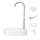 Jubilofex Wasserspender für Schlafzimmer, tragbare elektrische Wasserflaschenpumpe, 6 Modi, 360 Grad drehbar, elektrisch erreichbare Pumpe für Reisen, Wohnzimmer, Arbeitsplatz, Outdoor, Zuhause