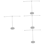 DIYEAH 4 Stück Desktop-fahnenmast Flaggenhalterung Drehender Fahnenmast Position Desktop-flaggenständer Handventilator Kleiner Fahnenhalter Pole Gadgets Rostfreier Stahl Silver