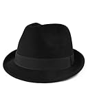 Zylioo M-L Filz-Gangster Hut,Großer Trilby Fedora Hut, Winter Panama Hut Bogarthut Mafia Hut