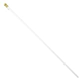 Veemoon Teiliger Aluminiumlegierung Fahnenmast Windfest Drehbar für Garten Outdoor Party Camping Stabiler Rostfreier Flaggenstab ohne Werkzeug Einfach zu Montieren