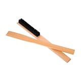 Veemoon 2 Stück Holz kleiderbürsten Set mit Langem Griff und Tragbarem Holz schuhlöffel Sanfte Bürsten zur Effektiven Entfernung von Falten und Staub für Anzüge Hotel Reisegebrauch