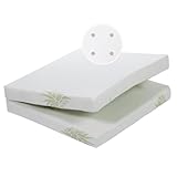 Kiby® Reisebettmatratze 120x60 cm | Höhe 7cm | (OEKO-TEX® & Certipur™ zertifiziert) Atmungsaktiv aus Aloe Vera, Faltbare