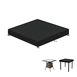 LAMUNI Tischplattenhülle 90x90x15cm Tischplatte Schutzhülle Outdoor Tisch Abdeckung Gartenmöbel Gartentisch Hülle Wasserdicht Gartentisch Abdeckung Winterfest Gartentischdecke Plane, Quadratisch