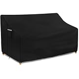 Dokon 2 Sitzer Gartenbank Schutzhülle Wasserdicht Winterfest 420D Oxford Gewebe Winddicht Anti-UV Abdeckung für Gartenbank, Gartensofa Abdeckung mit Belüftungsöffnungen - 134x66x63/89cm