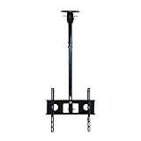 TV-Ständer, Wand- und Deckenhalterung, neig- und schwenkbar, schwarz, für 32- bis 60-Zoll-LCD-Flachbildfernseher bis 50 kg (110 lbs), 1,1–1,5 m