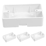 DOITOOL 4 Stück dose Schaltschränke anschlussdose elektroinstallation Elektrische Dose Kunststoff Steckdose Kabelbox Backbox zur Oberflächenmontage Outdoor-Steckerschutz Abs Weiß