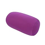 Cerlingwee Micro-Mini-Rückenkissen aus Mikrokügelchen, Rollenkissen, Reise-Nackenstütze, Bequem für den Schlaf zu Hause, Toller Begleiter auf Reisen oder zu Hause (Purple)