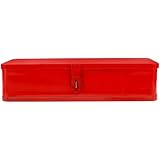 Generisch Werkzeugkasten Metall Verdickt Klein Rot Kfz Werkzeugaufbewahrungsbox Tragbar Organizer für Mechanikerwerkzeuge Robuster Werkzeugbehälter für Auto und Heimgebrauch