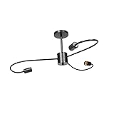 Housoutil Domlicht schlafzimmerlampe schlafzimmer lampen wohnzimmerlampen after series LED Deckenlampe Flurlampe Schlafzimmer Deckenleuchte Deckenlampe im nordischen Stil Schmiedeeisen Black
