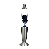 Licht-Erlebnisse Lavalampe Blau, Retro Lampe, Vulkan Lampe, 36 cm, inklusive Leuchtmittel, G9 25 W mit Kabelschalter, Stimmungslampe, Deko Lampe Klein, Mini Lavalampe