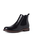 Tamaris Damen Chelsea Boots, Frauen Stiefeletten,uebergangsstiefel,Schlupfstiefel,flach,Boots,Stiefel,Bootee,Booties,Black Leather,39 EU