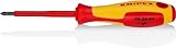 KNIPEX Schraubendreher für Kreuzschlitzschrauben Pozidriv isolierender Mehrkomponenten-Griff, VDE-geprüft brüniert 187 mm 98 25 01