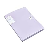 A4-Dateiordner, Sichtbuch mit Schnalle, 30 Seiten, transparenter Einlage, Papier, Dokumenten-Organizer, Tasche for Büro, Schulbedarf(Purple 30 Pages)