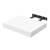 WOLTU Wandregal Wandboard Bücherregal Regale für Deko Wandablagen aus MDF Holz,Hängeregal Weiss,30x22.9x3.8cm,RG9371ws