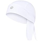 HASAGEI Sports Bandana Cap, Kopftuch Herren Damen, Sommer Laufmütze, Elastizität Atmungsaktiv nimmt Schweiß Biker Bandana (Weiß)