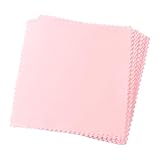 Angoily Mikrofaser Brillenputztücher 80 Stück Rosa Reinigungstücher für Brillen Schmuck Sonnenbrillen Kameraobjektive Bildschirme Keine Kratzer Tragbar