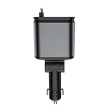 4 in 1 einziehbares Schnellladegerät Auto Ladegerät mit Sternennachtlicht & USB-C/USB-A Ports für Smartphones