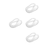 STOBOK 4 Stück 1 Saite Armbandschnur Seil Für Schmuck Perlen-Kits Schnürsenkel Makramee-Schnur Geflochtene Angelschnur Geflochtenes Seil Perlenseil Kabel Kordelzug Schnurseil Gummi Weiß