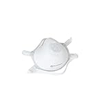 FFP3 Gesichtsmaske Pk 5 - Einweg-Atemschutzmaske - EN149 CE-zertifiziert - fortschrittliche 3-Schicht-Filterung von Partikeln, Dämpfen und Rauch - Ausatmungsventil, elastische Ohrschlaufen