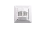 HUBER Motion 9 up PIR Präsenzmelder 170° für Innen I Unterputz Bewegungsmelder, 2 Sensoren - Bewegungsmelder für LED geeignet, Motion Sensor, 2-Draht-Technik