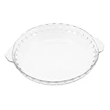 Hoement Glas Kuchenplatte Kuchen Backformen Mit Griffen Runde Backform Quiche Backform Tief Zum Backen Und Servieren Transparent 229 Cm