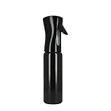 Flairosol Sprühflasche schwarz | 300 ml | Sprayflasche kopfüber anwendbar | Feiner Nebel | Feinzerstäuber ideal als Friseurflasche, Wassersprühflasche und für Blumen