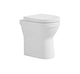 sanicomfort Cozy Stand-WC erhöht – spülrandloses Stand-WC mit 47,5 cm Sitzhöhe & Absenkautomatik, weiß
