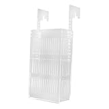 KiBcsLic Fischbrutkasten Aquarium Aufzuchtbehälter mit Innovativem Haken Und Transparenter Acrylstruktur Samt Trennwand für Sichere Isolation von Jungfischen M, 18x10x5cm