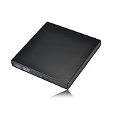Lisher Externer Kunststoff PC CD- USB-Schnittstelle Innen DVD-Treiber Geräuschunterdrückung Laptop-Player schwarz